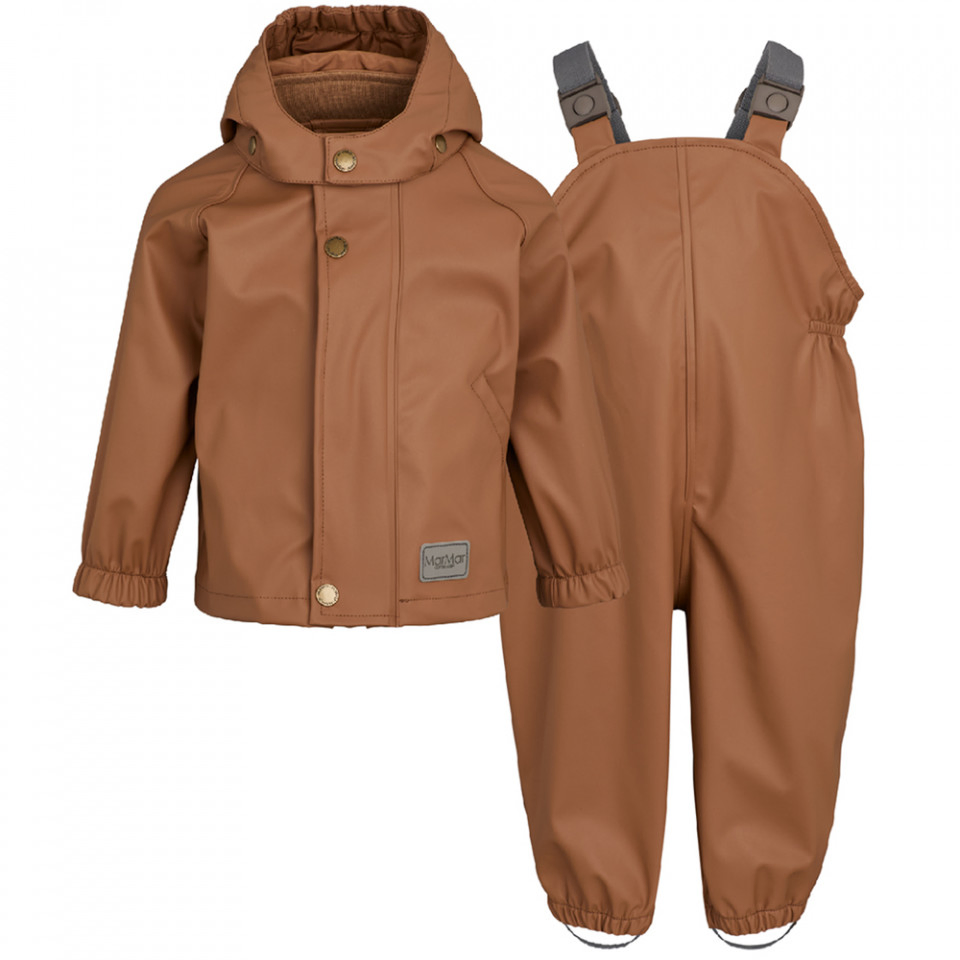 Windproorf Waterproof Rain Jacket Bib Pants Rainsuit for Kids Children School Wear