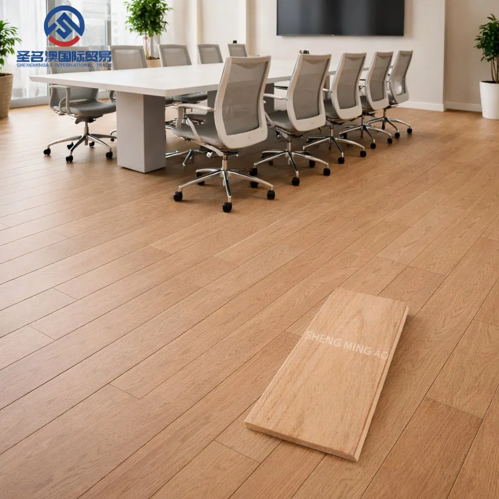 Engineered Wood Flooring Wide Plank European Oak Wooden Floor for Modern Minimalist Interior and Residential Decoration