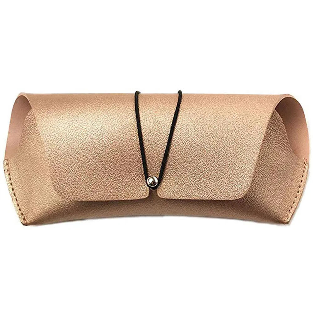 Portable Glasses Case PU Leather Sunglasses Storage Bag Soft Eyeglasses Case for Men & Women