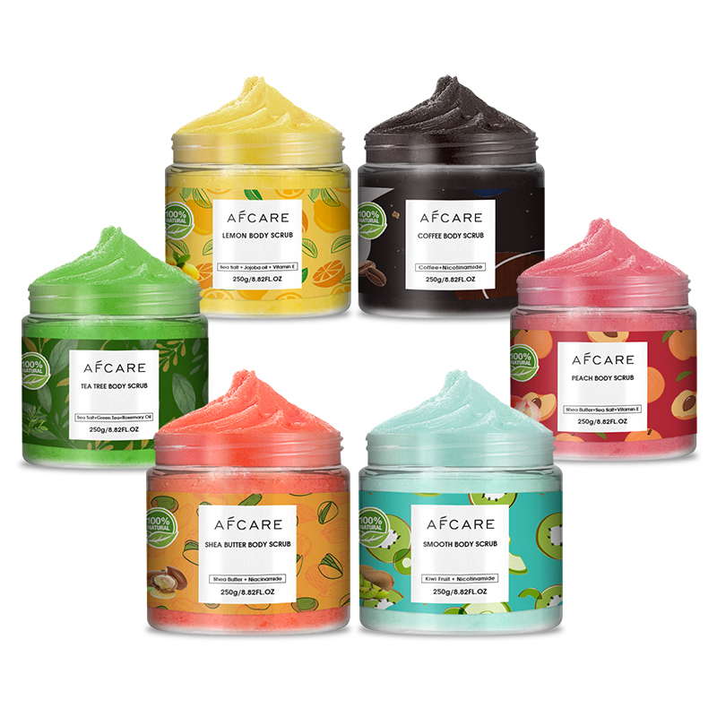 Customized Organic Scented Vegan Skin Whitening Exfoliating Moisturizing Coffee Coconut Milk Fruit Salt Sugar Body Scrubs