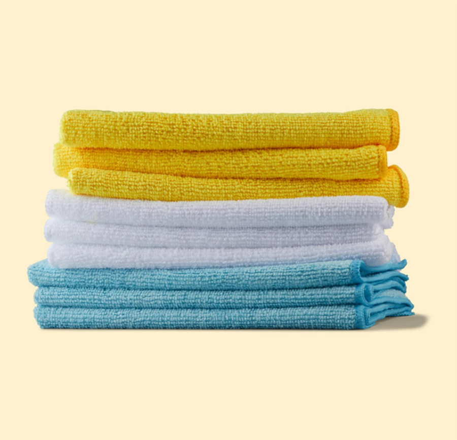 Non-Abrasive Reusable and Washable Microfiber Cleaning Cloths 3PCS Set