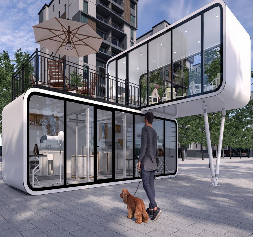 Custom Aluminum Glass Prefab House for Beer Bar/Pop-up Shop/Coffee Shop