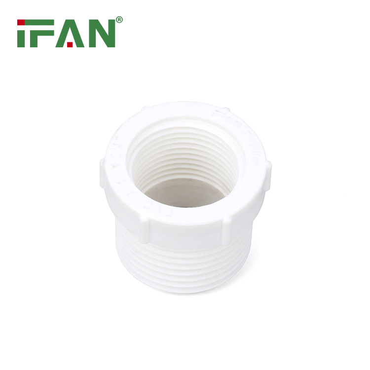 Ifanplus Factory OEM Water Supply BS 4346 UPVC Pipe Fitting 3/4"-3" Bush White Plastic UPVC Fitting