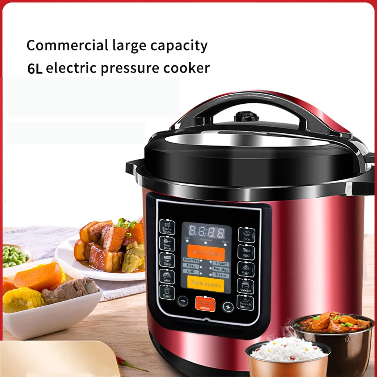 Commercial Stew Pot Programmable Large Capacity Thermal Digital Pressure Cooker