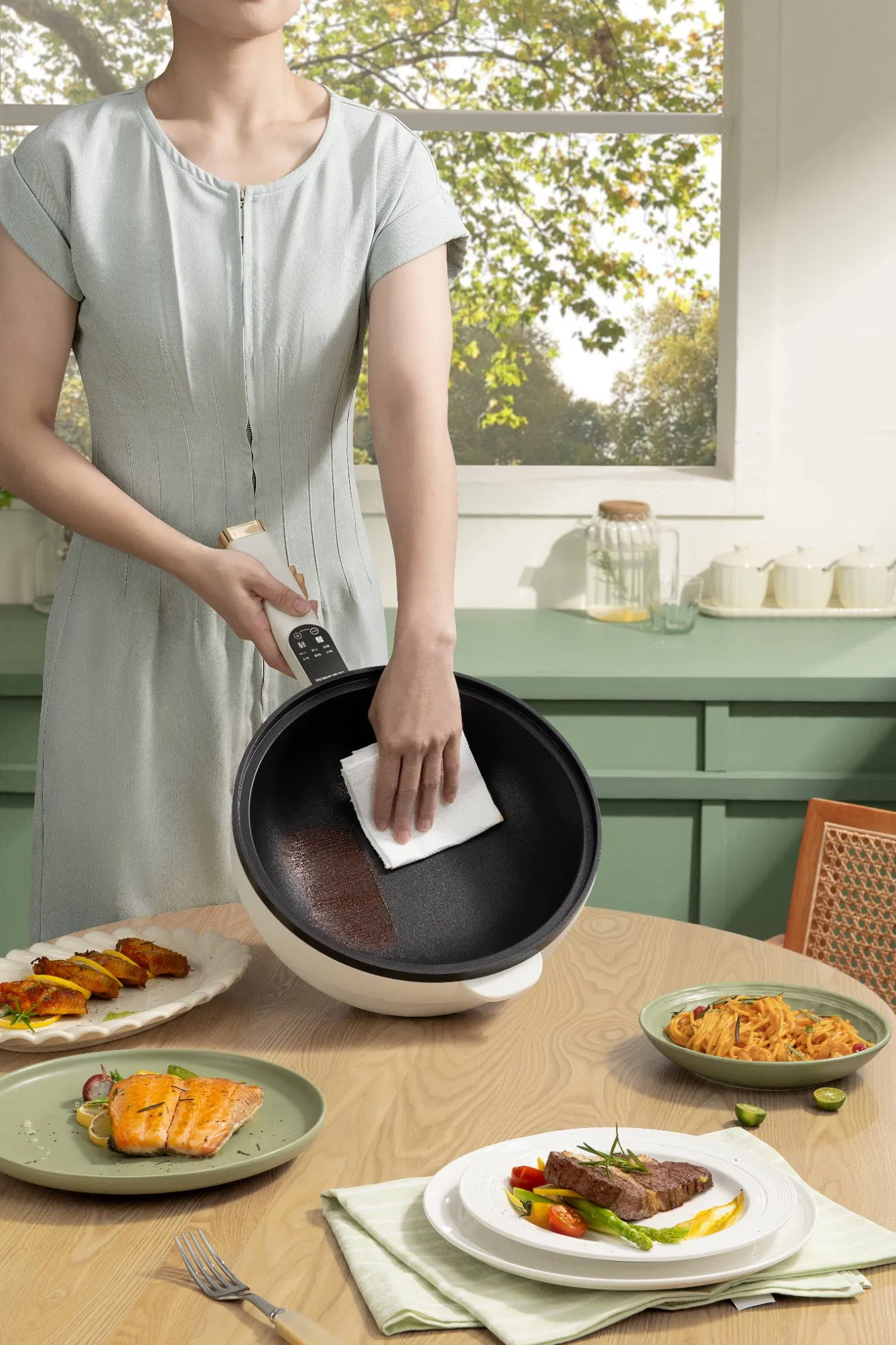 Dormitory Mini Electric Nonstick Pan Multi Cooker 5L Pots Cooking Set