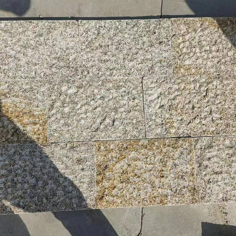 Granite Paver Stone Slabs Rusty Yellow Granite G682 Paving Stone by Pineapple Finish