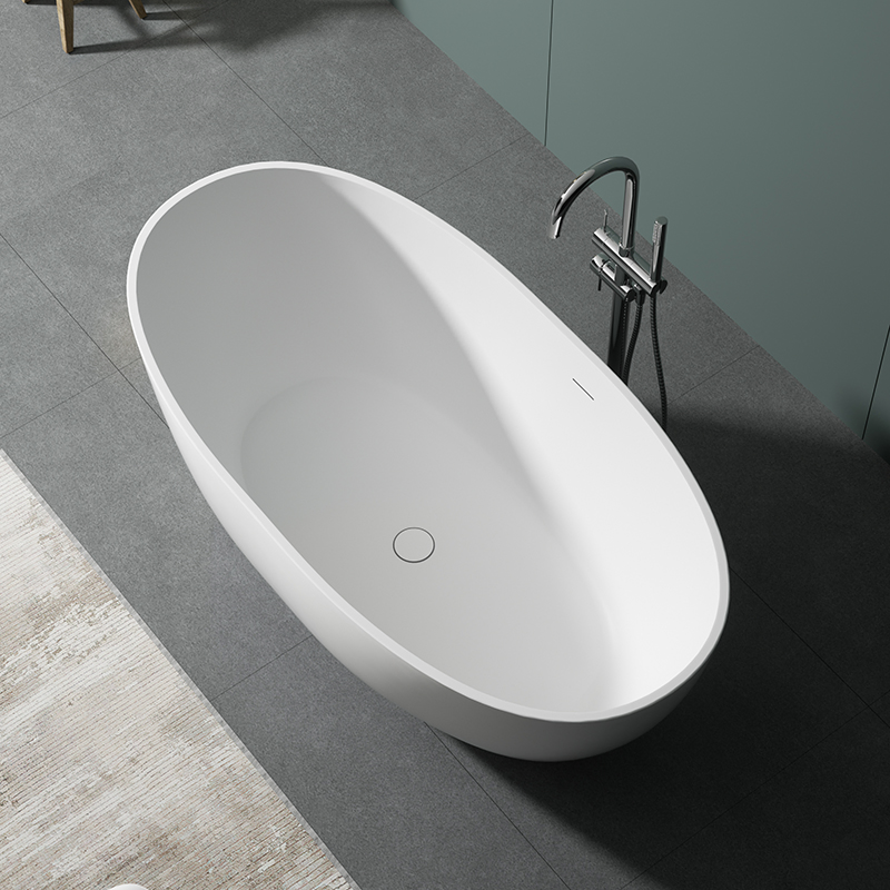 Stylish Oval Anti-Slip Bathroom Freestanding Bath Tub for Luxury Apartment and Villa Indoor SPA and Soaking