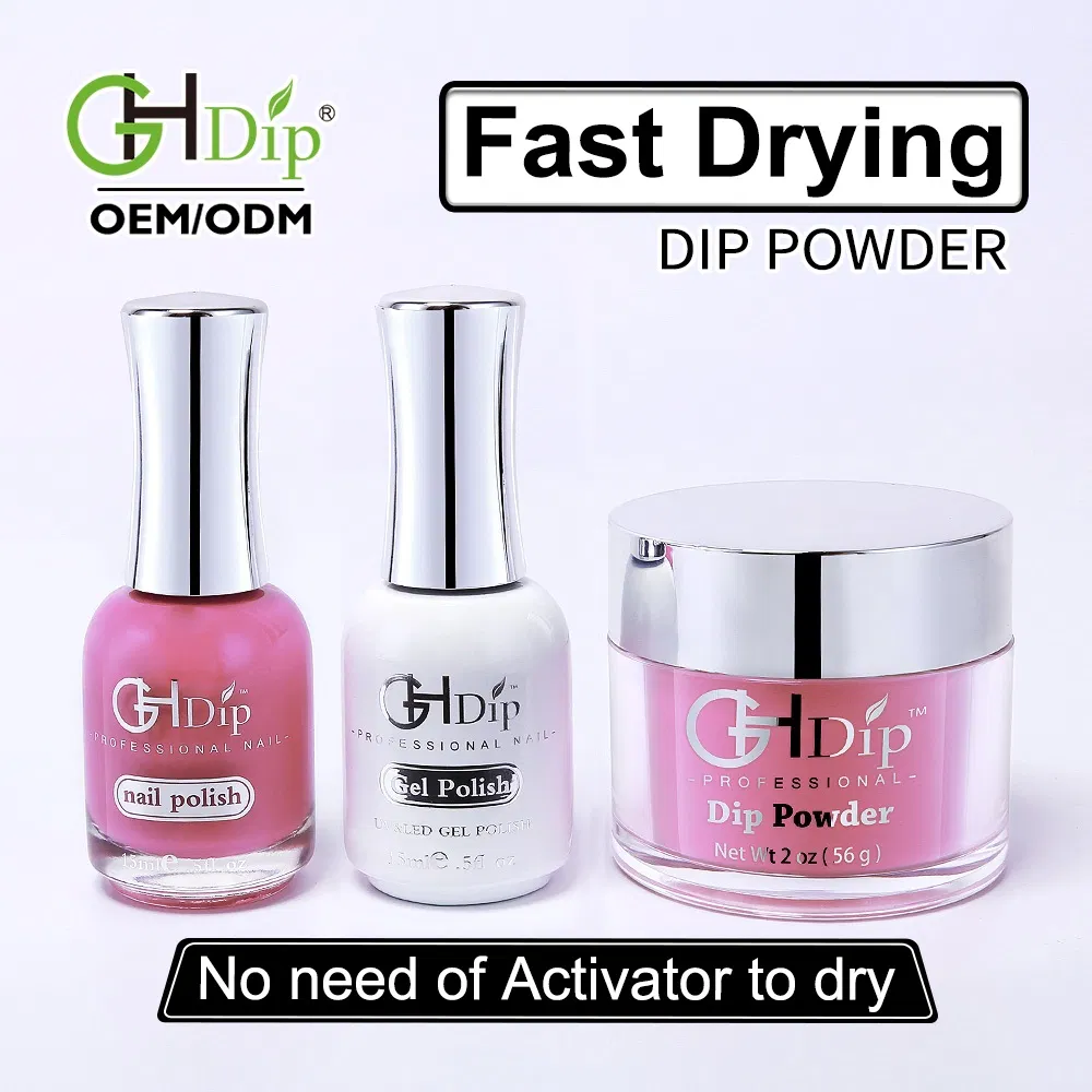 Custom Private Label 2000 Colors of Fast Drying DIP Powder 3 in 1 Match Gel and Lacquer