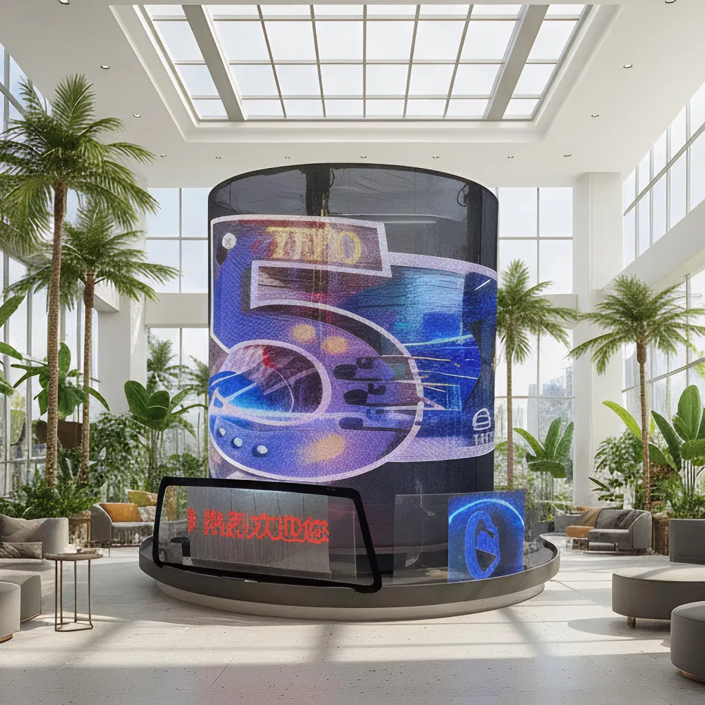LED Transparent Flexible Film Screen P4 P6 P8 for Advertising