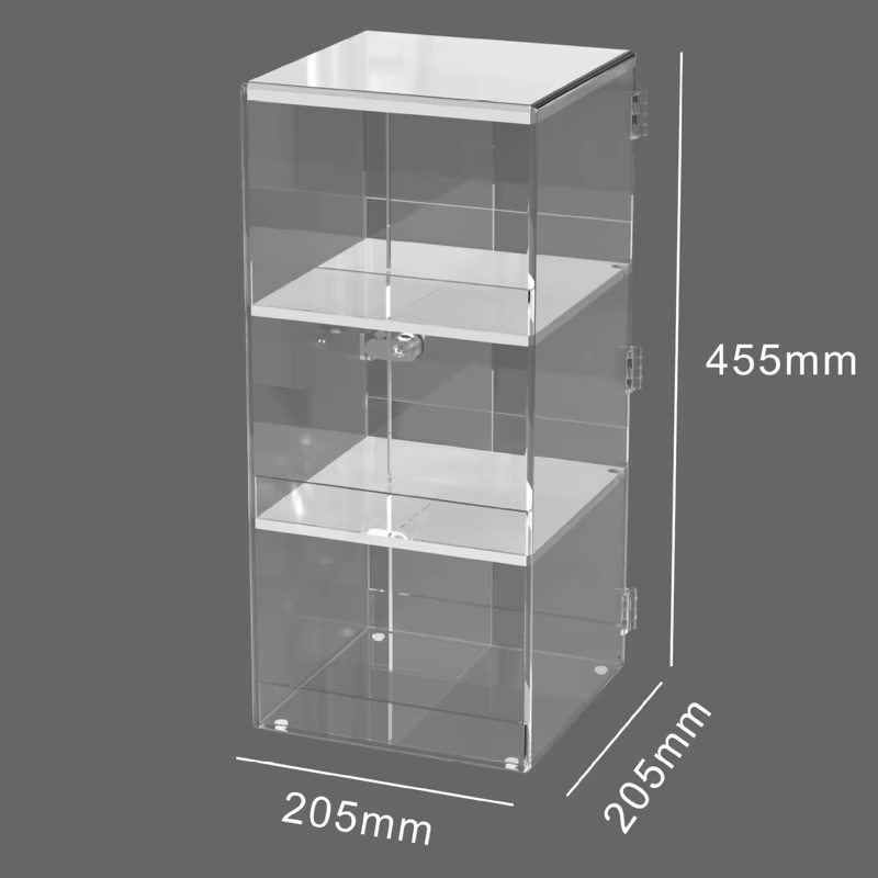 High Precision High Grade Ultra Clear Lockable Acrylic Display Box for Coffee Shop Menu Display