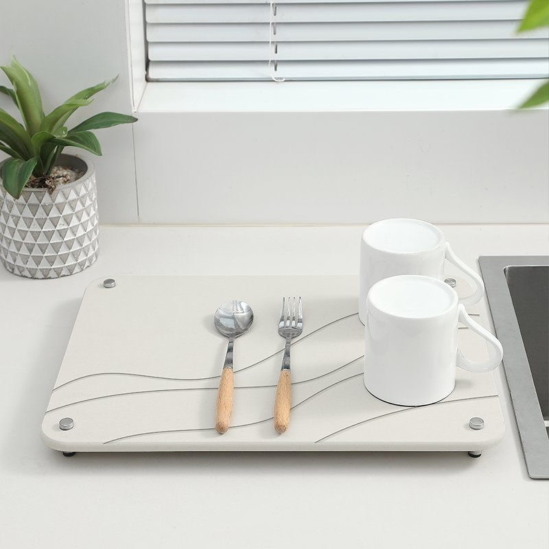 Bowl Dish Cup Knife Fork Tableware Fast Drying Crave Design Quickly Absorption Water Diatomite Stone Mat Home Mat