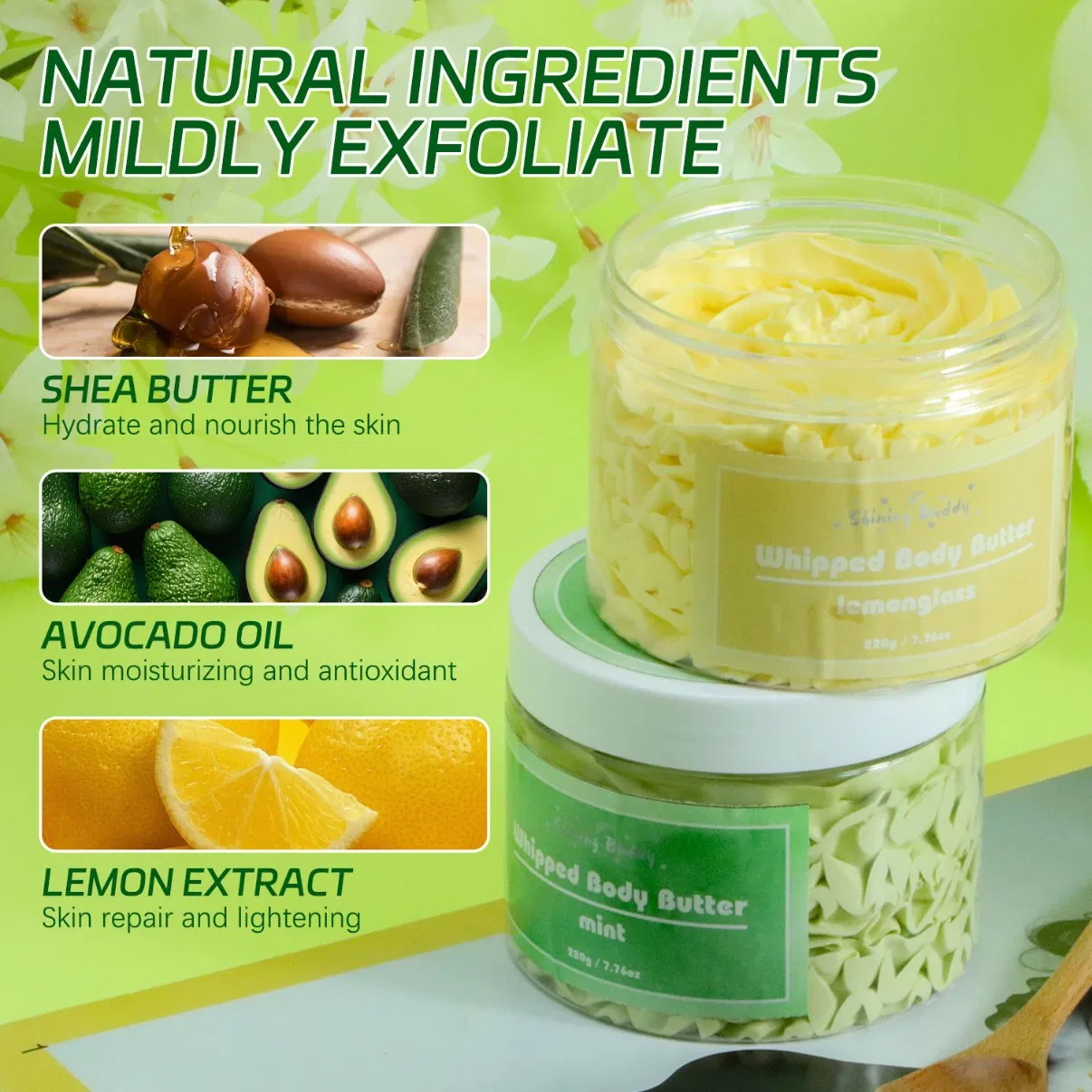 Organic Hydrating Body Cream with Shea and Cocoa for Skin Body Butter