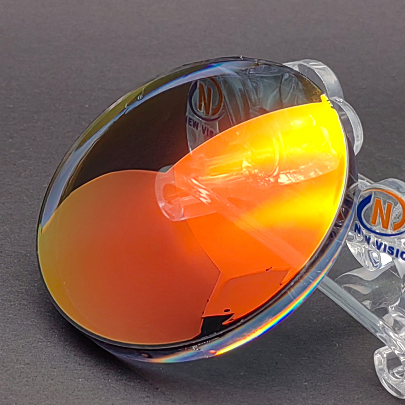 Semi-Finished Poiycarbonate Photochromic Lenses 1.591 PC Pgx Mirror Red Optical Eyewear Lens