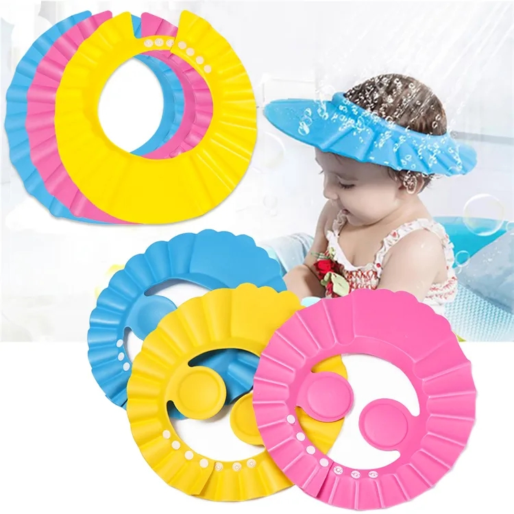 Adjustable Soft Baby Bathing Shampoo Shower Protection Hat Shower Cap