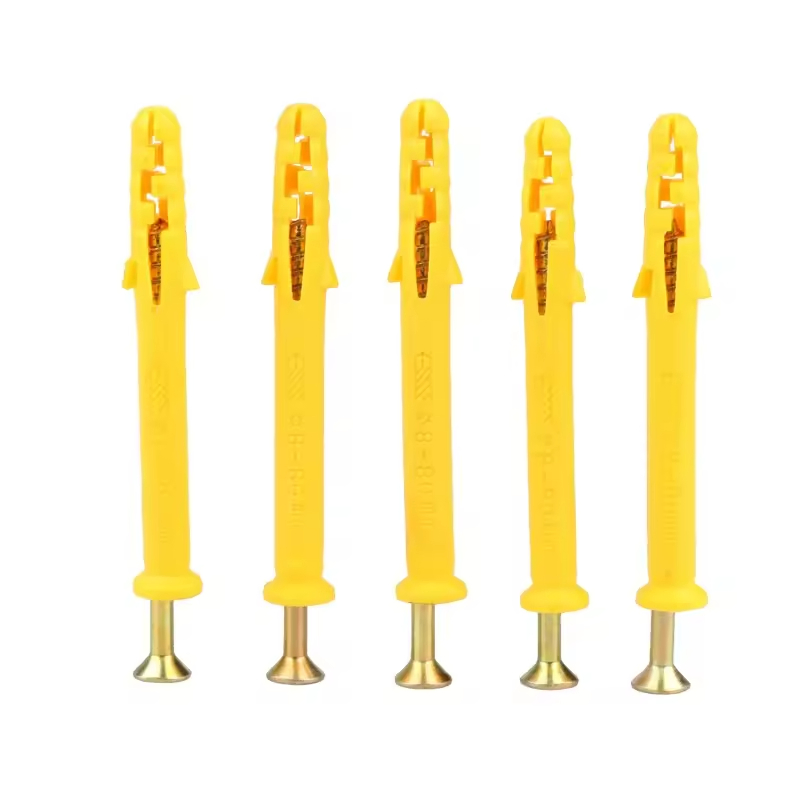 Набор винтов-дюбелей нейлоновых желтых