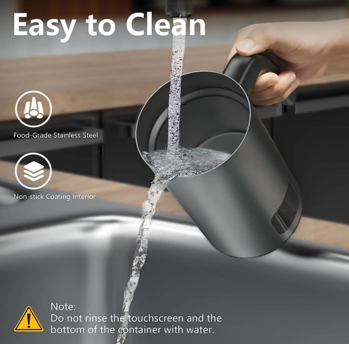 Electric Stainless Steel Milk Frother 4 in 1 Milk Frothing Pitcher Froth Heater Hot Milk Foaming Maker