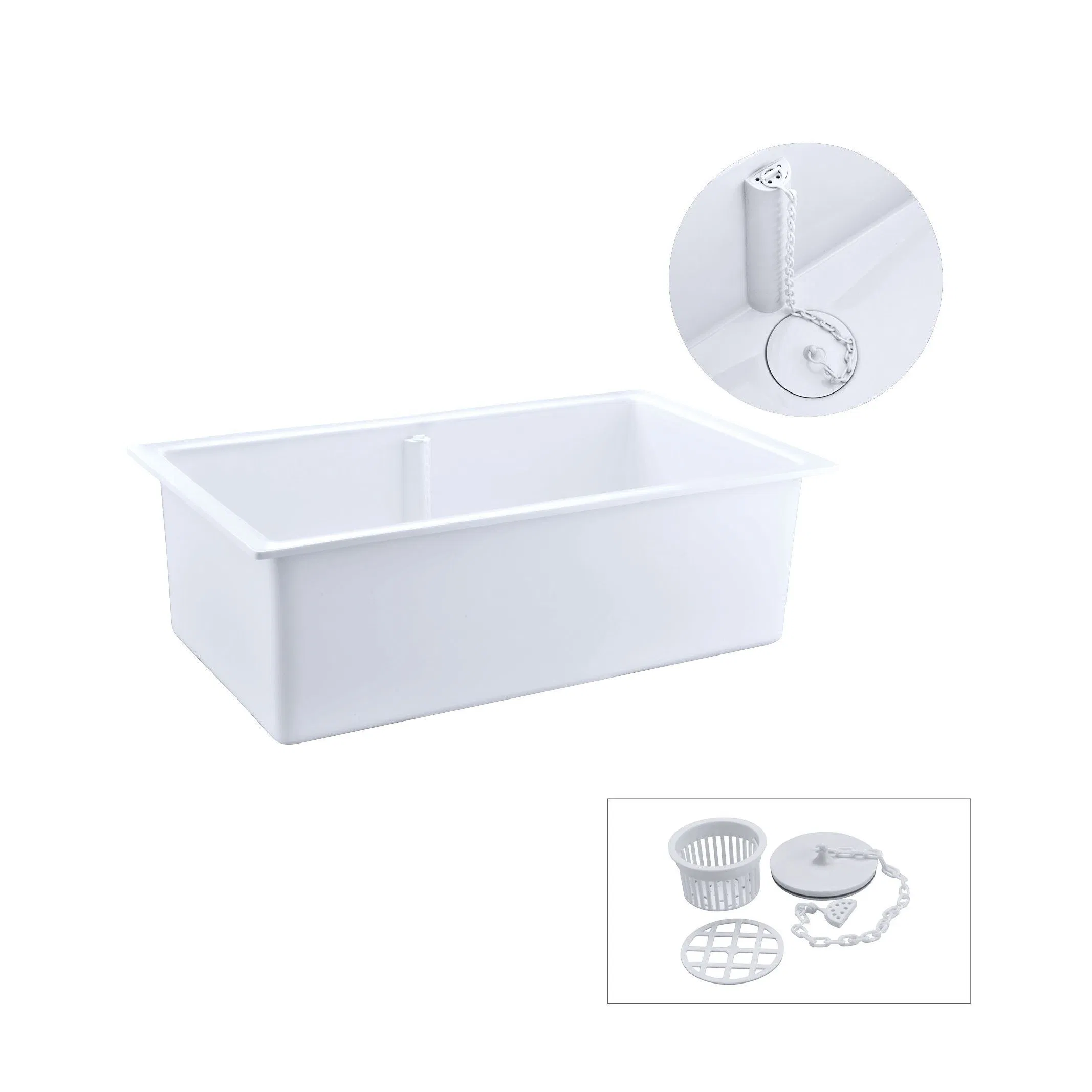 PP Big Chemical Resistant Sink for The Laboratory