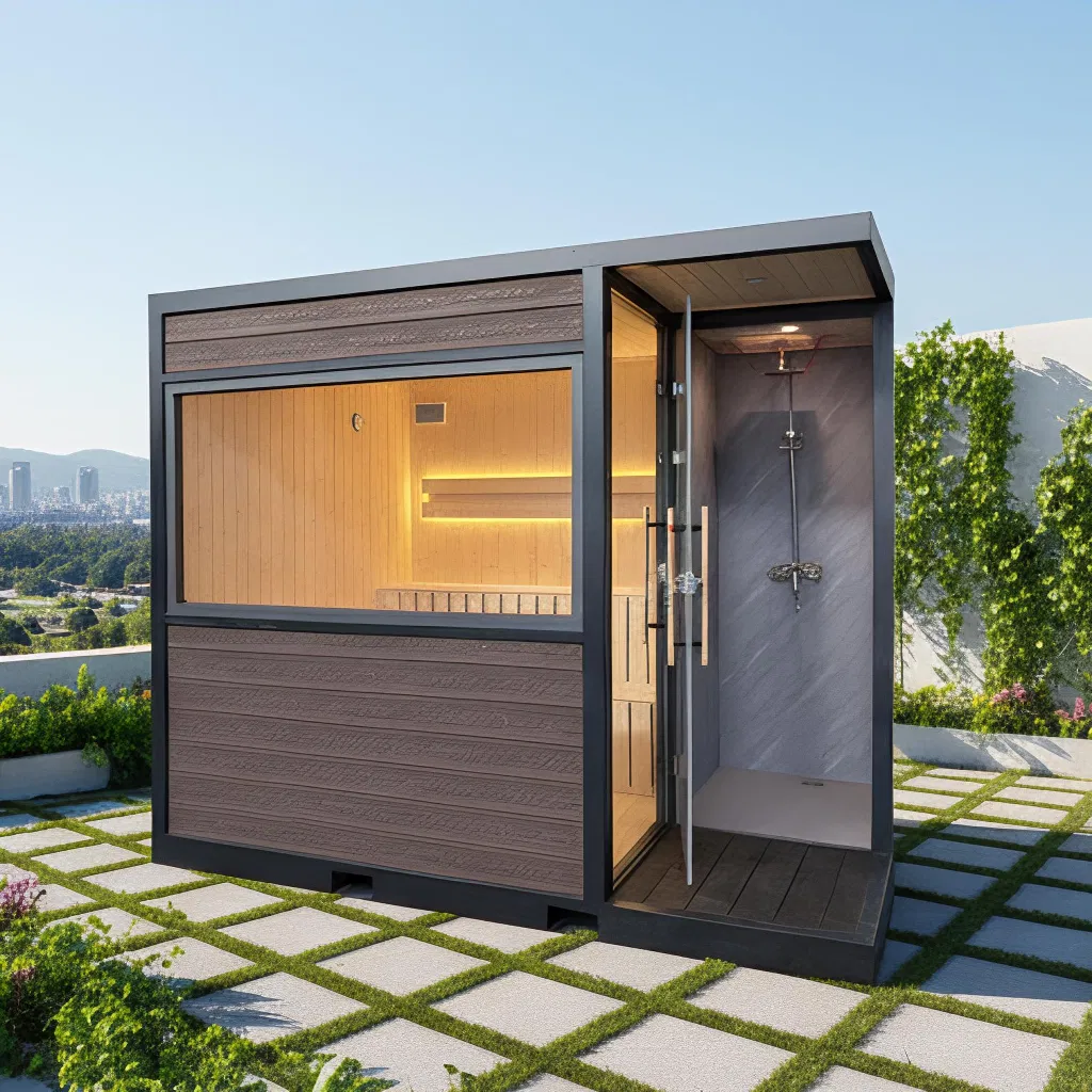 Outdoor Sauna House for 4-6 People Stylish and UV Protected