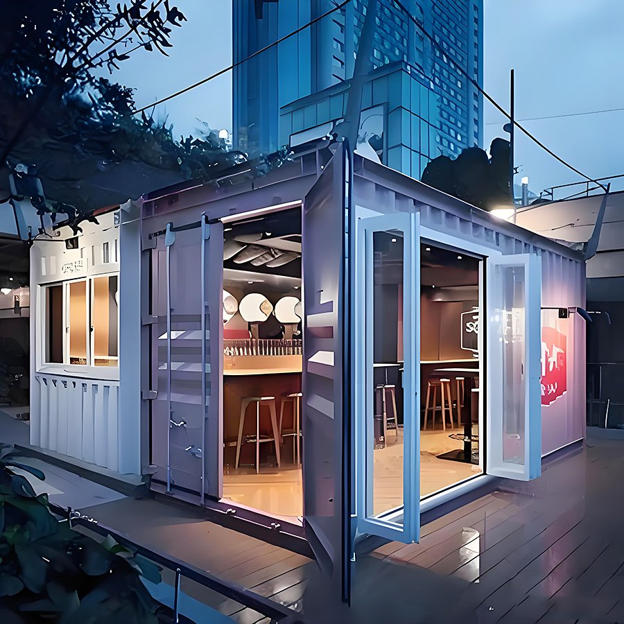 Convenience Store Convenient 2 Story Modular Prefab Shipping Container Homes