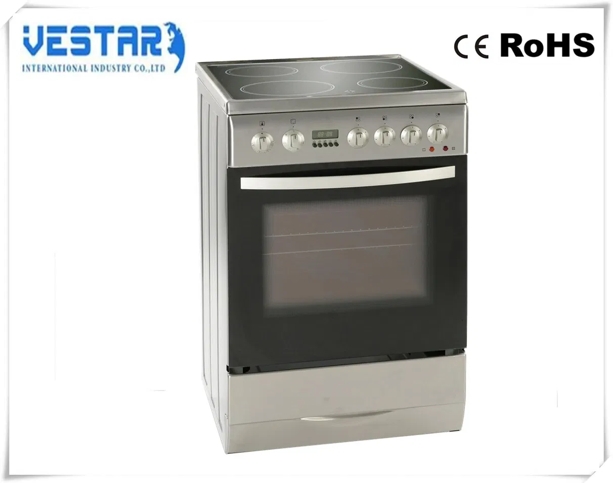 Free Standing 4 Burner Electric Cooker with Oven