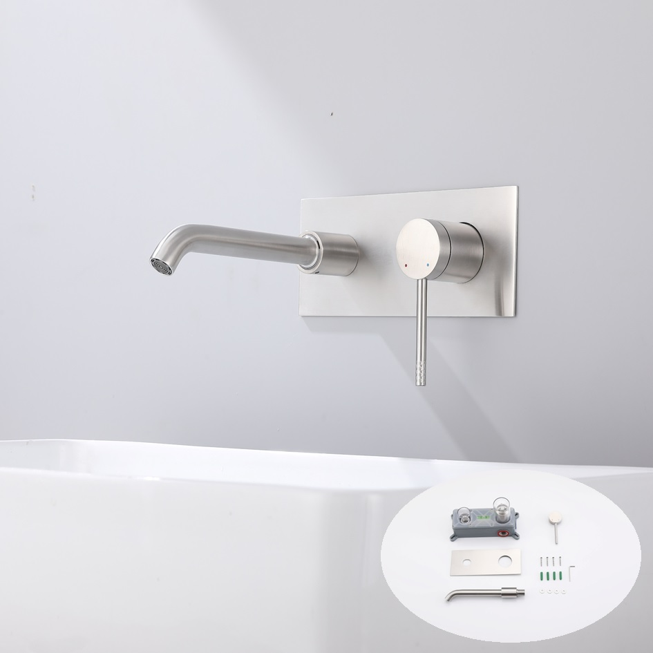 Minimalist Curved Island Handle Mixer Tap for Bathroom Basin Shower Kitchen Faucet