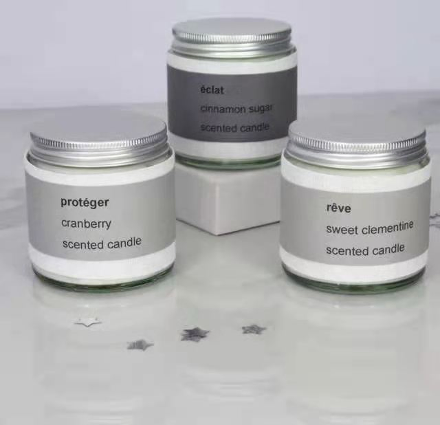 Стеклянная банка для свечи 120 мл с крышкой