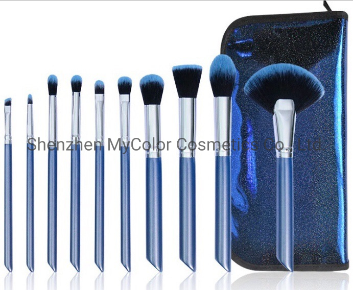 High Quality Starry Blue Makeup Brush Set Premium Synthetic Hair Powder Cosmetic Brushes Powder Make up Brush Brocha De Maquillaje