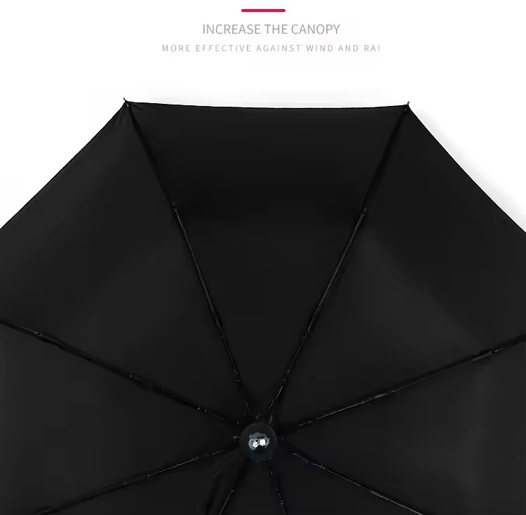 3 Fold Waterproof Umbrella Gift Umbrella with Wood Handle