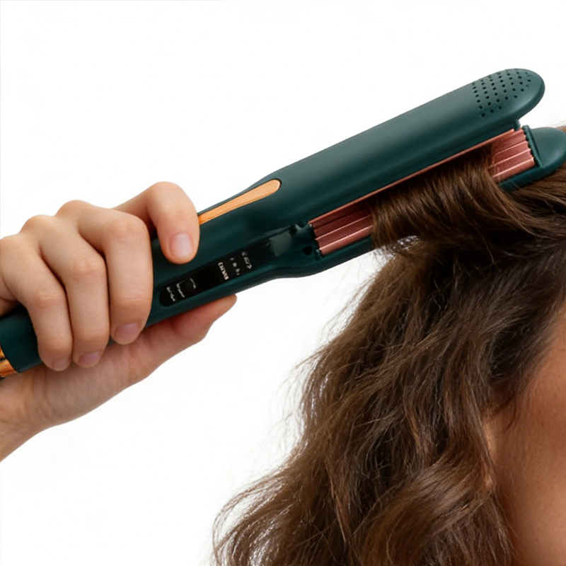 Rotating Hair Curler with Adjustable Temperature for All Hair Types
