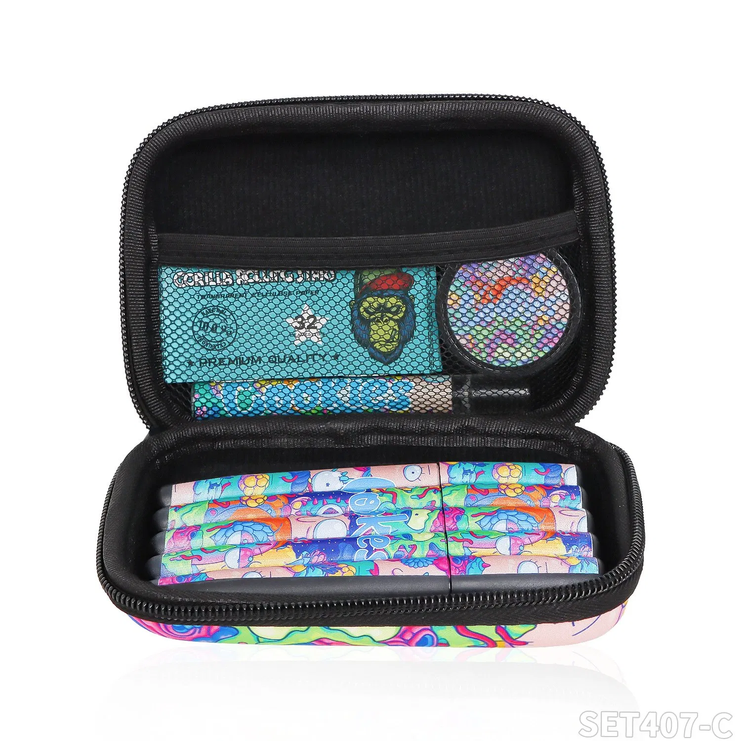 Portable Smoking Set Smoke Mill 6-in-1 Herb Set Ash Tray Horn Tube Ashtray Pipe