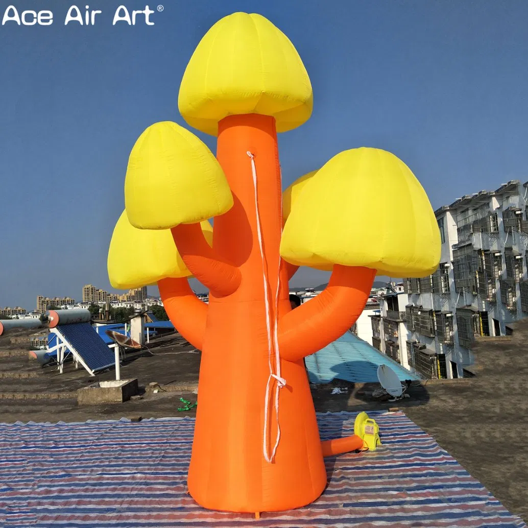 Customized Glowing Inflatable Mushroom Tree LED Lighting Decor for Festival