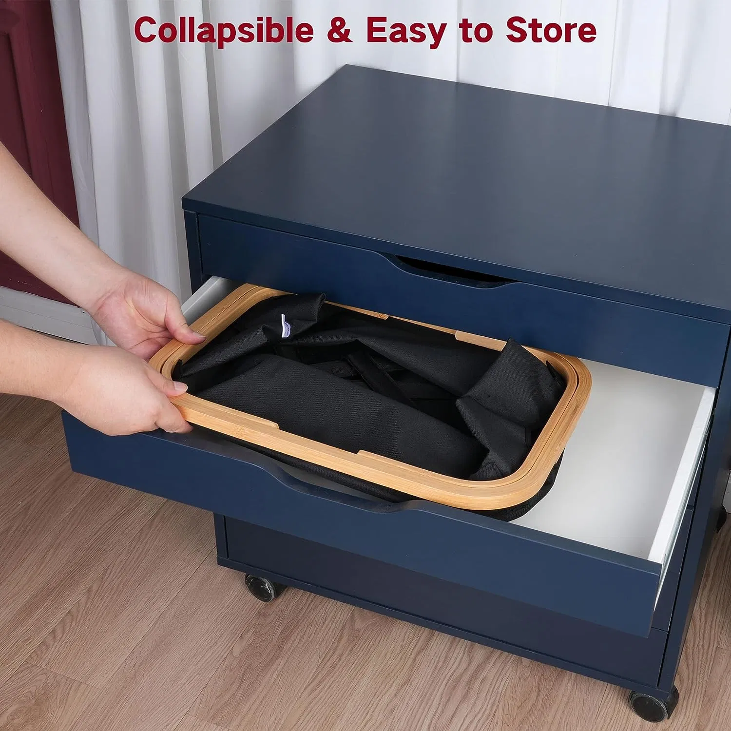 Bamboo Household Simple Laundry Room Dirty Clothes and Miscellaneous Storage Basket