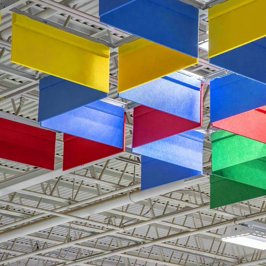 Fireproof Polyester Acoustic Baffle Ceiling Panels for Office Spaces