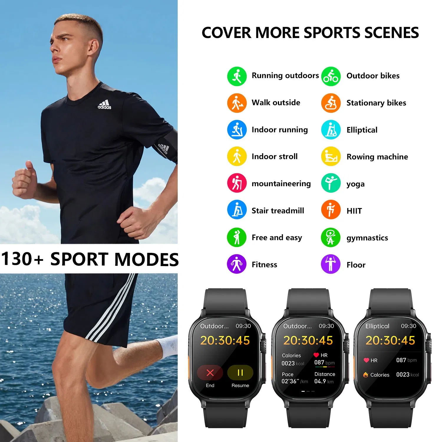 Smart Watch with Blood Pressure Monitor, Heart Rate & Sleep Tracking, Sos Fall Detection, Voice Broadcast, Air Pump Health Smart Watch for Seniors