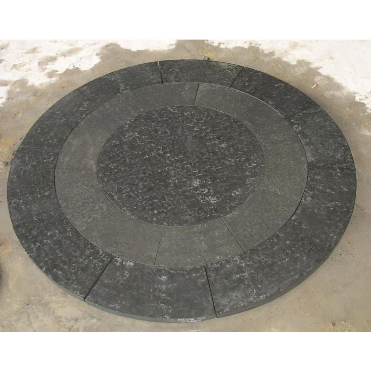 Customzied Design Flamed Black Granite Circle Pavers for Backyard