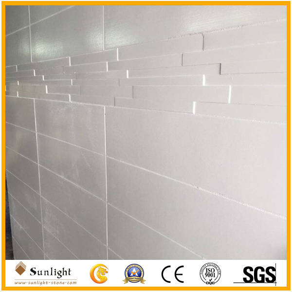 American Style Pure White Cultured Marble Tub/Shower Wall Surround for Hotel Bathroom