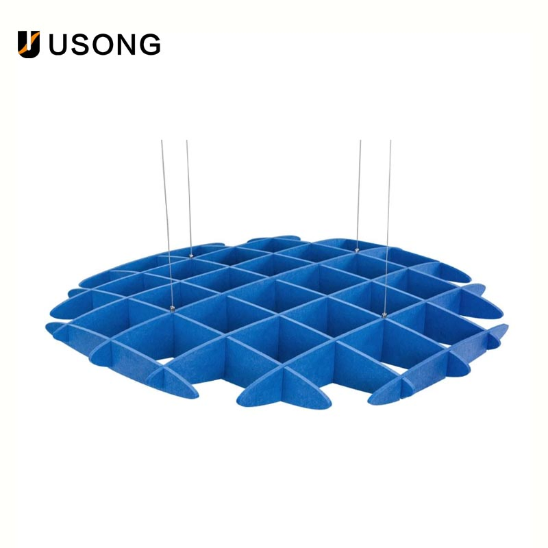 Customizable Pancake Suspended Pet Acoustic Ceiling with E0 Environmental Protection