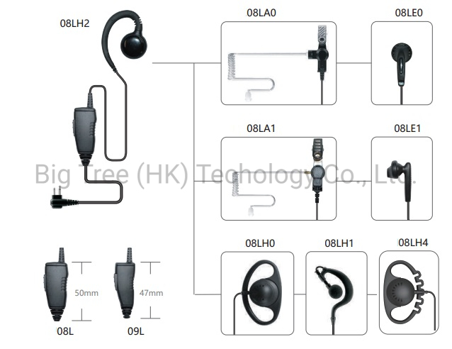 Акустическая трубка для раций Motorola, Kenwood, Icom, Vertex