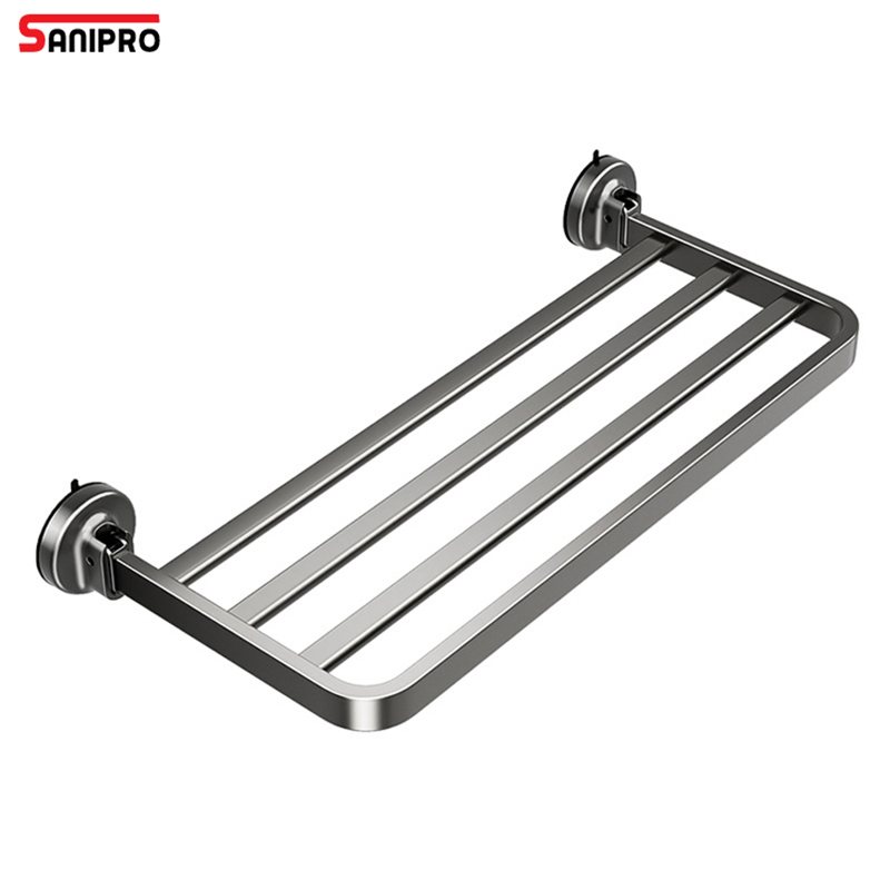 Sanipro New Style Suction Cup Type Folding Clothes Drying Rack Collapsible Laundry Towel Shoes Hanging Dry Hanger