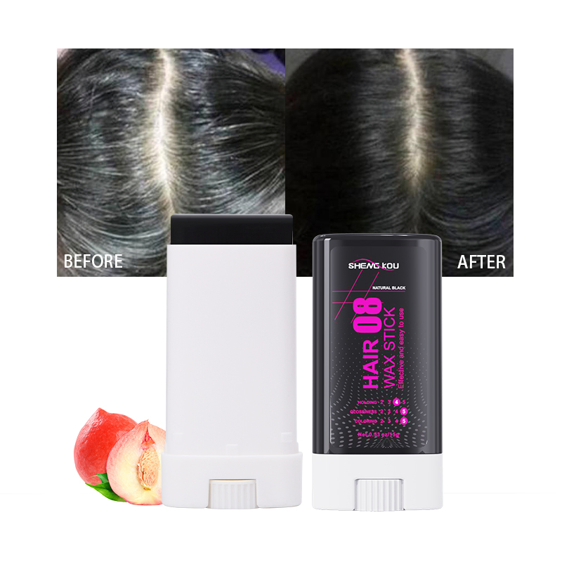Private Label Black Creamy Temporary Hair Color Vegan 24 Hours Strong Hold Hair Styling Wax Stick