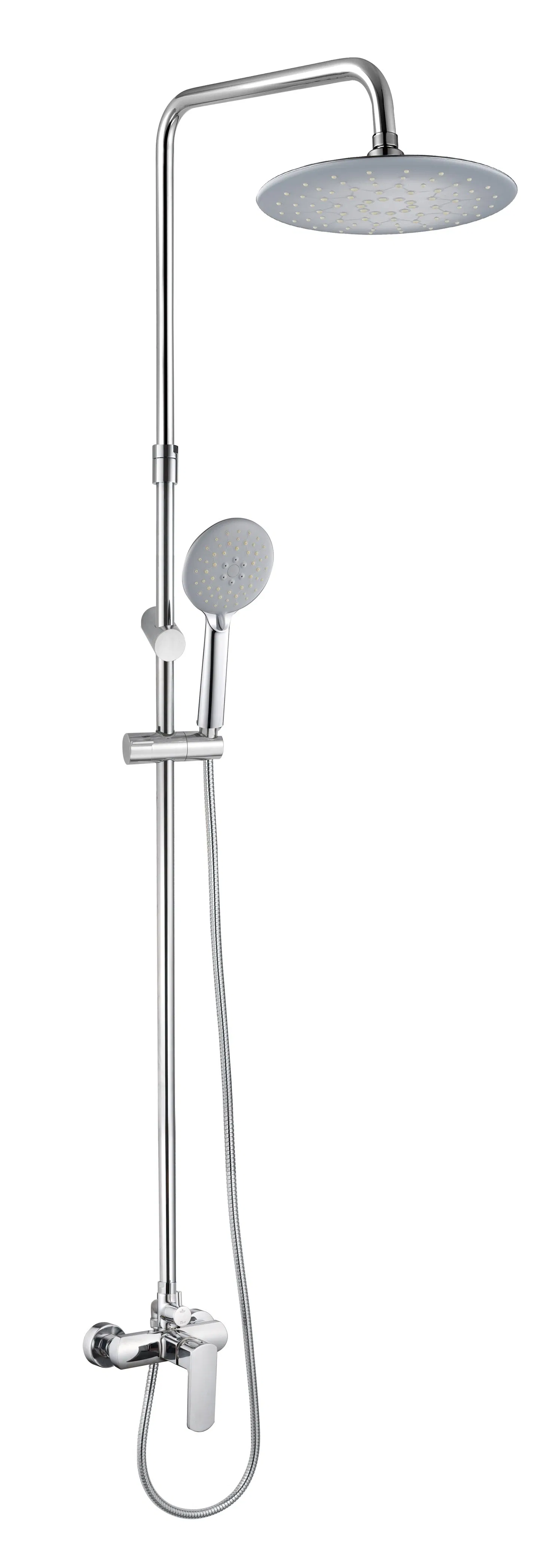 2 Functions Single Handle Brass Shower Bar Bathroom Accessories Shower Column Shower Head Rainfall Shower System Set Shower Mixer Rain Shower Set