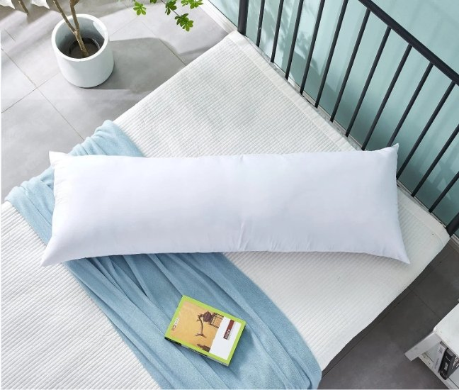 China Supplier 50X140cm 3D Siliconized Hollow Polyester Fiber Filled Hotel / Home Bed Lone Body Bolster Pillow