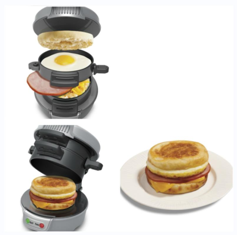 600W Hamburger Maker Breakfast Sandwich Maker