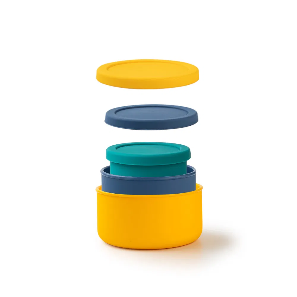 Silicone Lunch Box Compartment Lunch Box One-Compartment Refrigerator Lunch Box