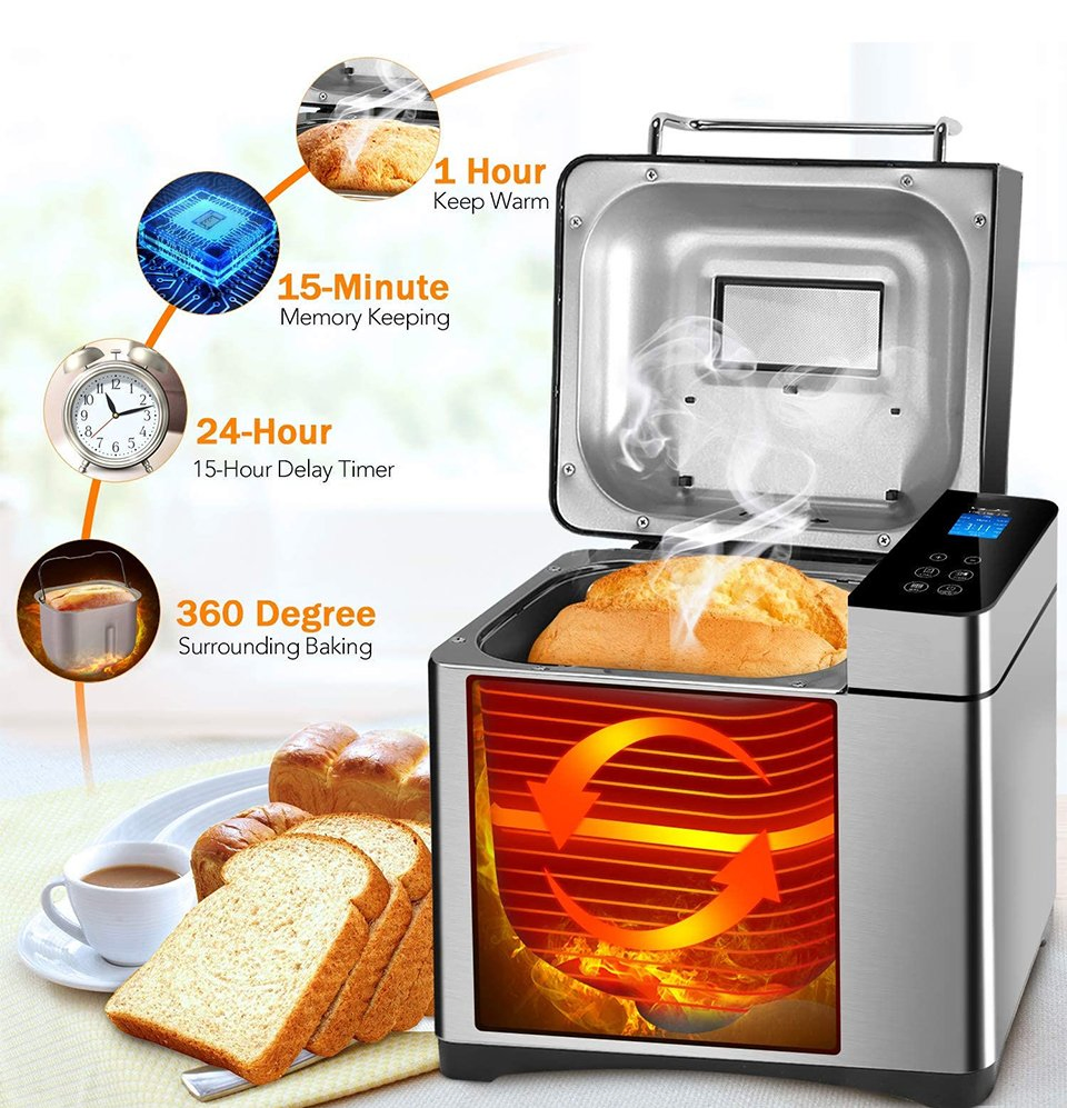 Fully Automatic Bread Maker Small Household Breakfast Machine Multi-Functional Dough Kneading and Fermentation Machine Wholesale