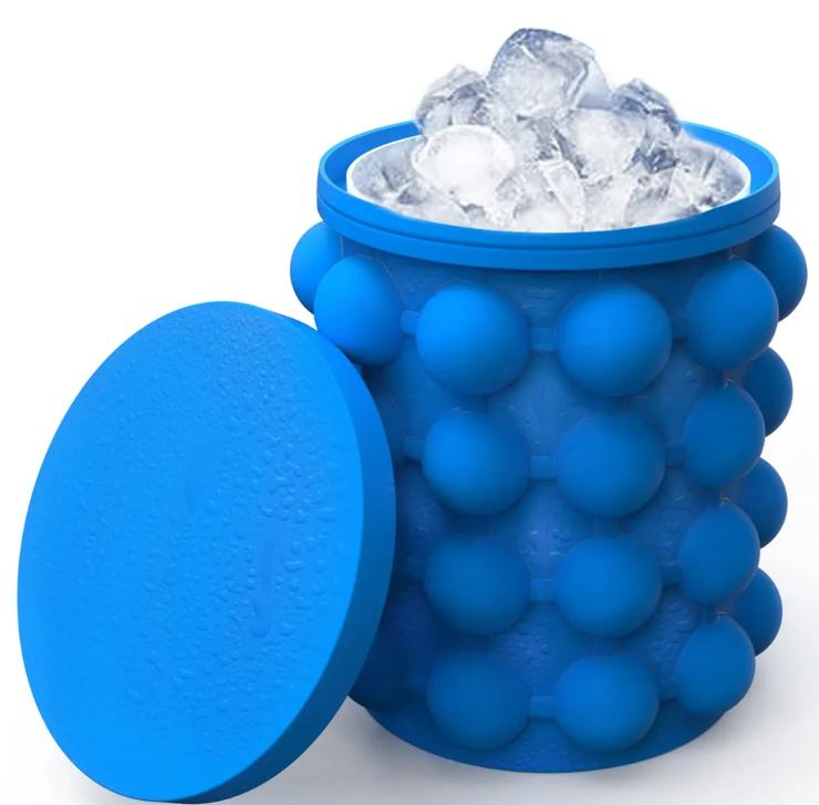 Portable Silicone Cooler Ice Cube Maker Genie Bucket Beer Cabinet