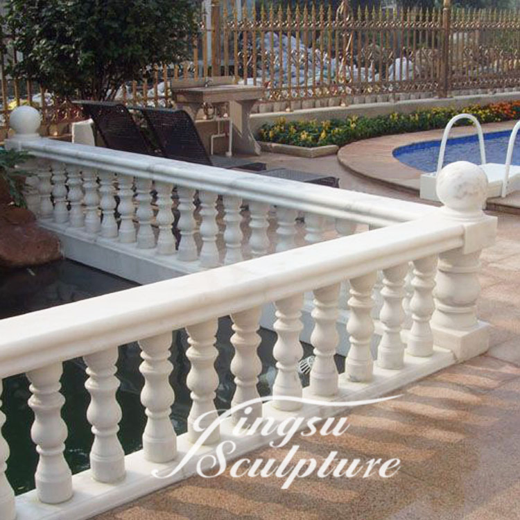 Home Decoration Architectural Decoration Customized Size Hand Carved Marble Balustrade