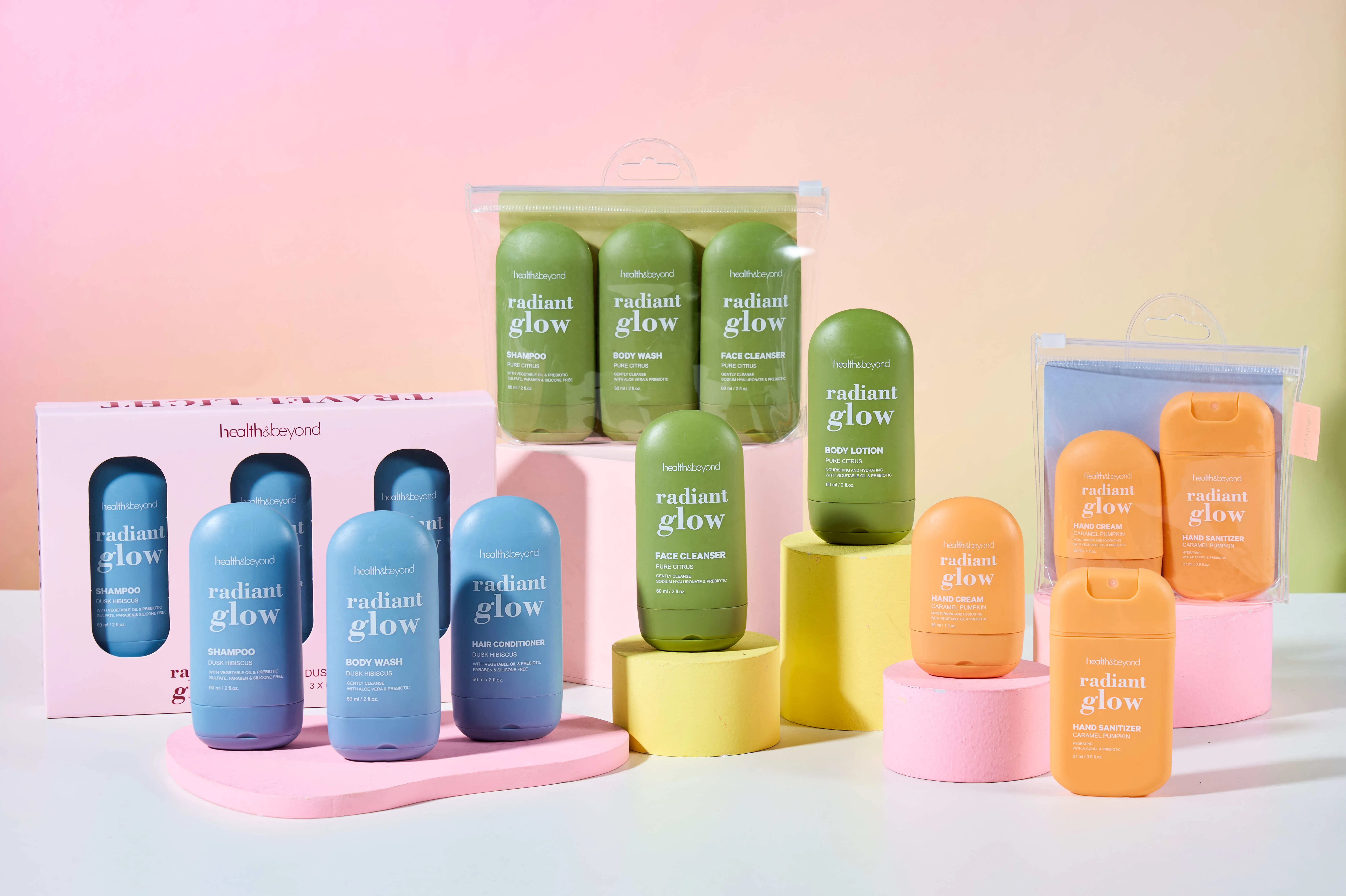 Private Label 60ml Deeply Cleanses and Moisturizes Skin Body Wash Shower Gel Travel Size Set