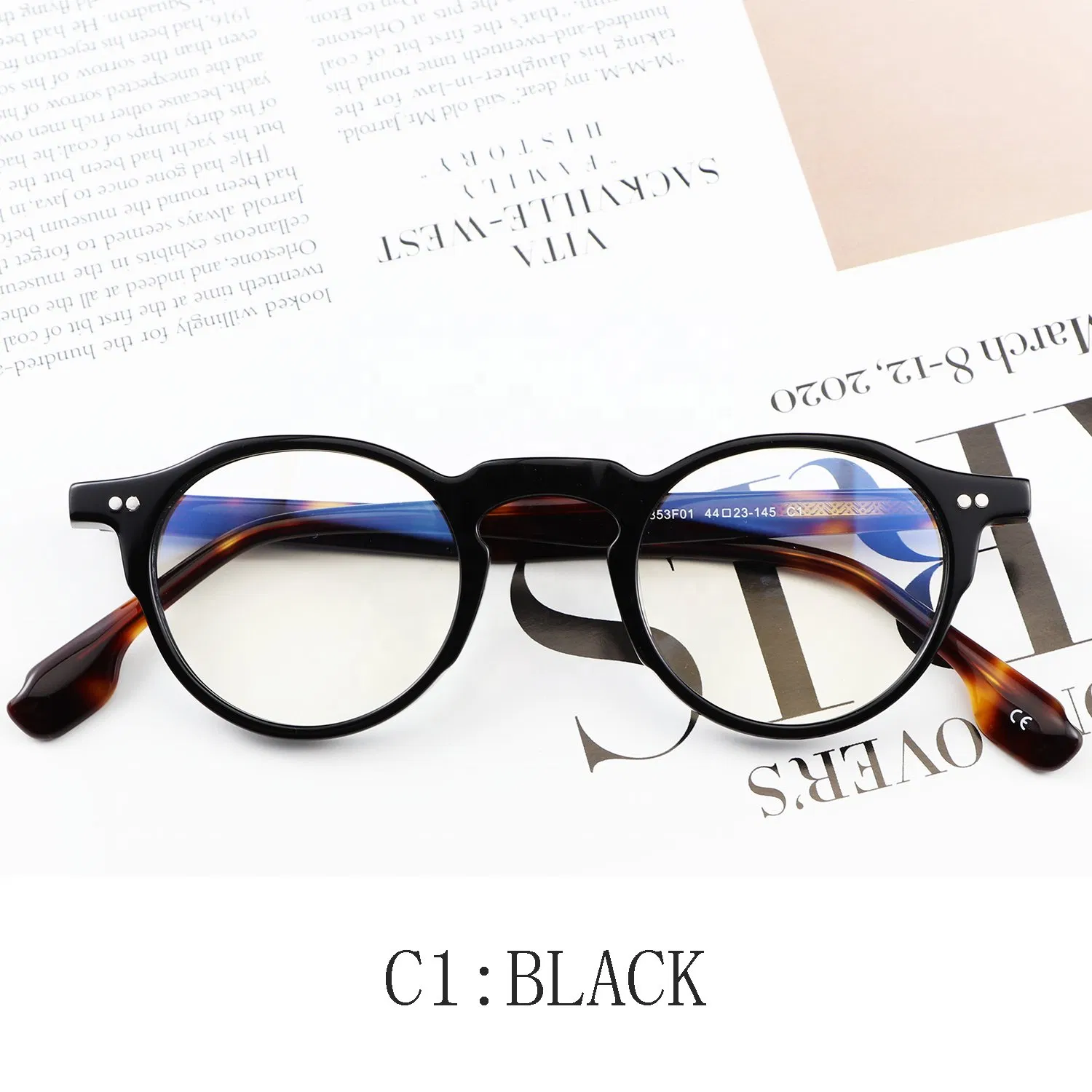 Unisex Transparent Acetate Optical Frames Wholesale Photochromic Eyegasses