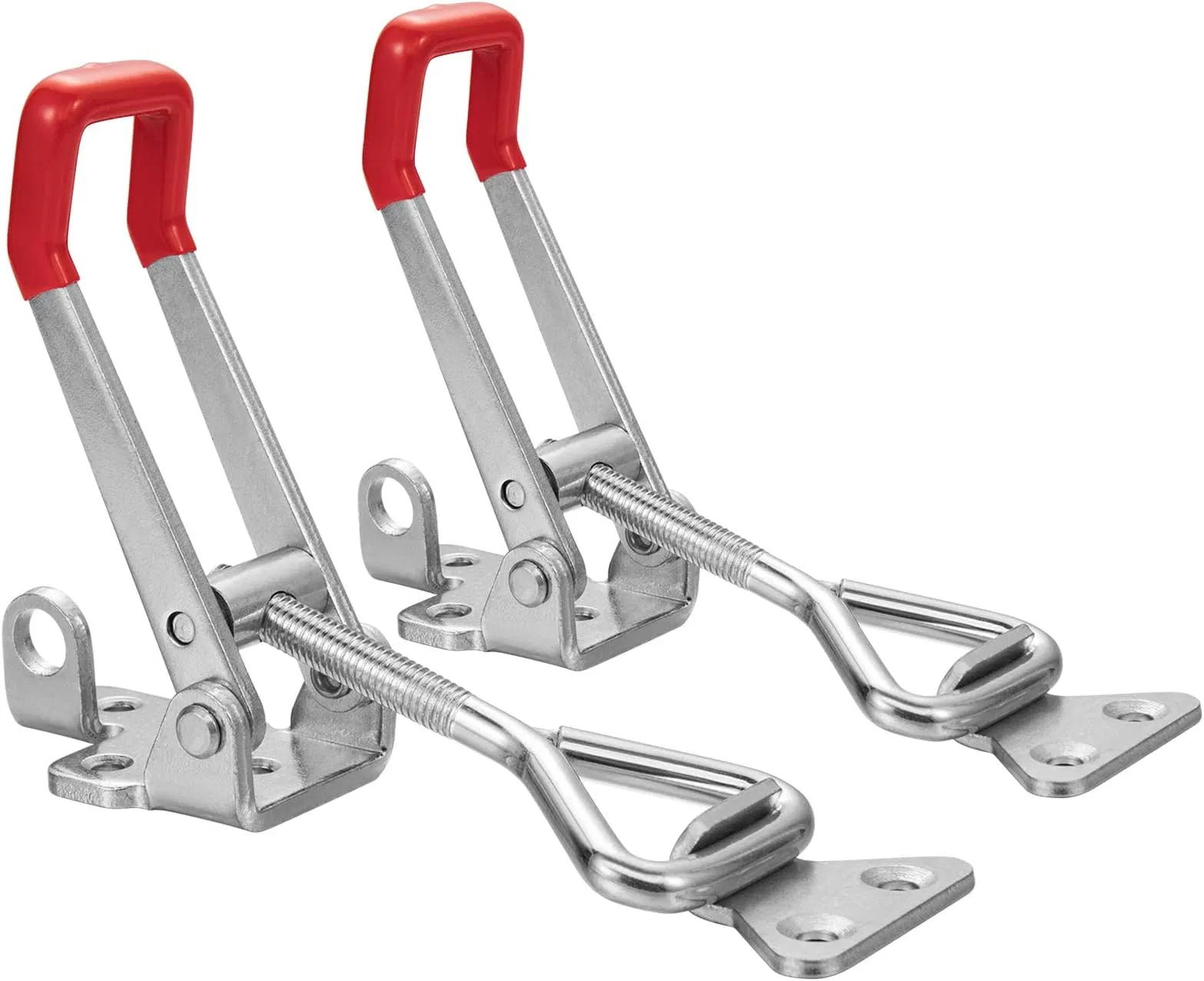 Toggle Latch Clamp, 304 Stainless Steel Adjustable Toggle Latches With Lock Hole, 1320Lbs Holding Capacity Toggle Clamp for Smoker Lid Jig, ToolBox Case, 2pack